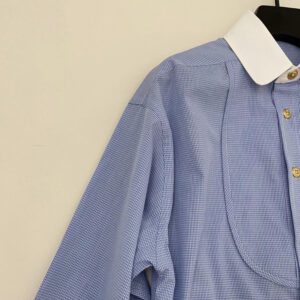 Womens New Blue Lapel Shirt A Niche Designer-Style Short Top