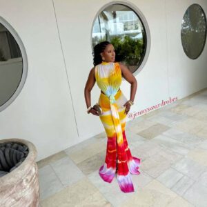 Elegant Gradient-Color Strap Design Bodycon Maxi Dress For Women