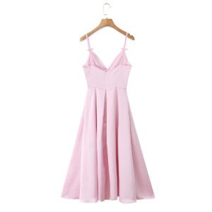 New Springsummer Elegant And Sophisticated Rose-colored Dress