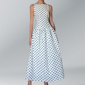 Women’s Retro Sleeveless Polka Dot Dress