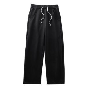 Mens Straight-leg Loose-fit Wide-leg Casual Trousers