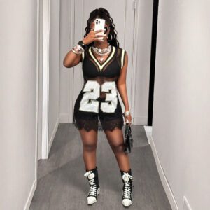 Women’s Fashionable Sleeveless Short Dress With Digital Print