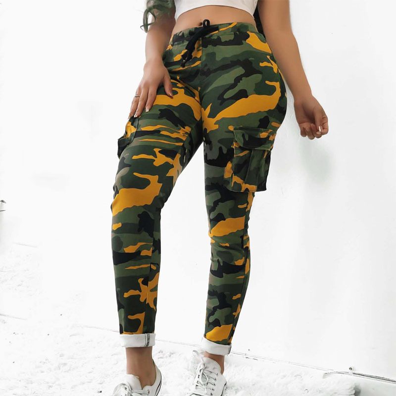Camouflage Plus Size Casual Trousers Women New Casual Pants Women Fall Winter – Image 4