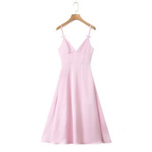 New Springsummer Elegant And Sophisticated Rose-colored Dress