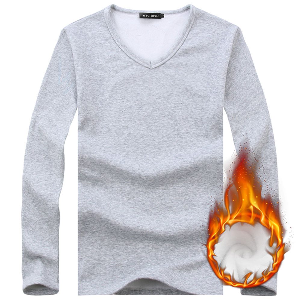 Autumn Winter Men's Thermal T Shirt Soft Velvet Thick Long Sleeve T-Shirt Men Black White Slim Fit Plus Size 5XL tshirt homme – Image 10