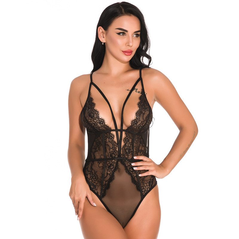 Women's Lace Mesh Sexy Sleepwear Jumpsuit – Image 3