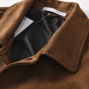 Retro Suede-Like Fabric American-Style Lapel Casual Work Jacket