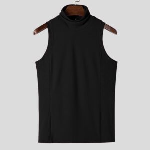 Mens Fashionable Solid-Color Sleeveless Base Layer Tank Top