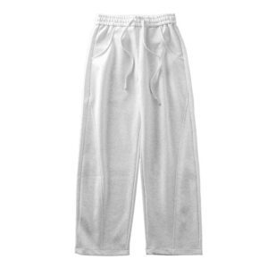 Mens Straight-leg Loose-fit Wide-leg Casual Trousers