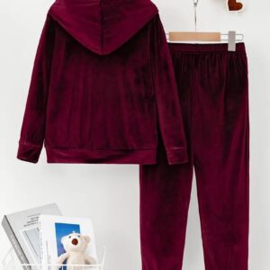 Plush Pajamas Hooded Sweater Trousers Two-piece Suit