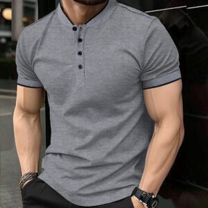Mens Versatile Casual Short-sleeve Top