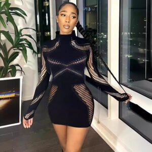 Sexy Stretchy Long-sleeve Sheath Skirt