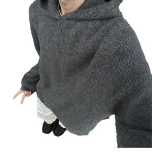 Laid-back Hooded Sweater For Men A Loose Casual Knit Top