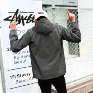Reflective Jacket Hip Hop Autumn Windbreaker Night Sporting Coat Homme Reflective Mesh Jackets Fluorescent Clothing
