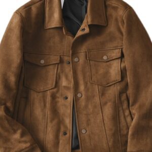 Retro Suede-Like Fabric American-Style Lapel Casual Work Jacket