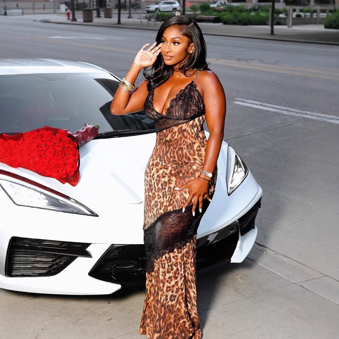 Sexy Leopard-Print Hollow-Out Strap Maxi Dress - Image 2