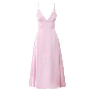 New Springsummer Elegant And Sophisticated Rose-colored Dress