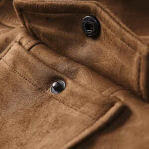 Retro Suede-Like Fabric American-Style Lapel Casual Work Jacket