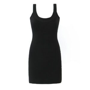 Women’s Summer Solid-Color Stretchy Suspender Dress