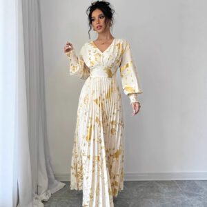 Women’s Pullover Long-sleeve V-neck Dress