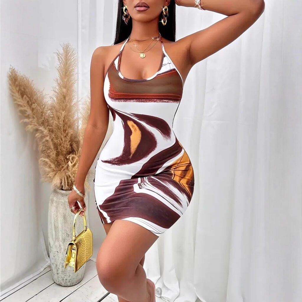 Lace-up Bodycon Sexy Strap Dress