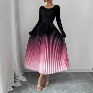 European And American Ombre Dress