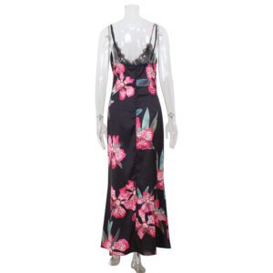 Women’s V-neck Strap Maxi Vintage-style Dress