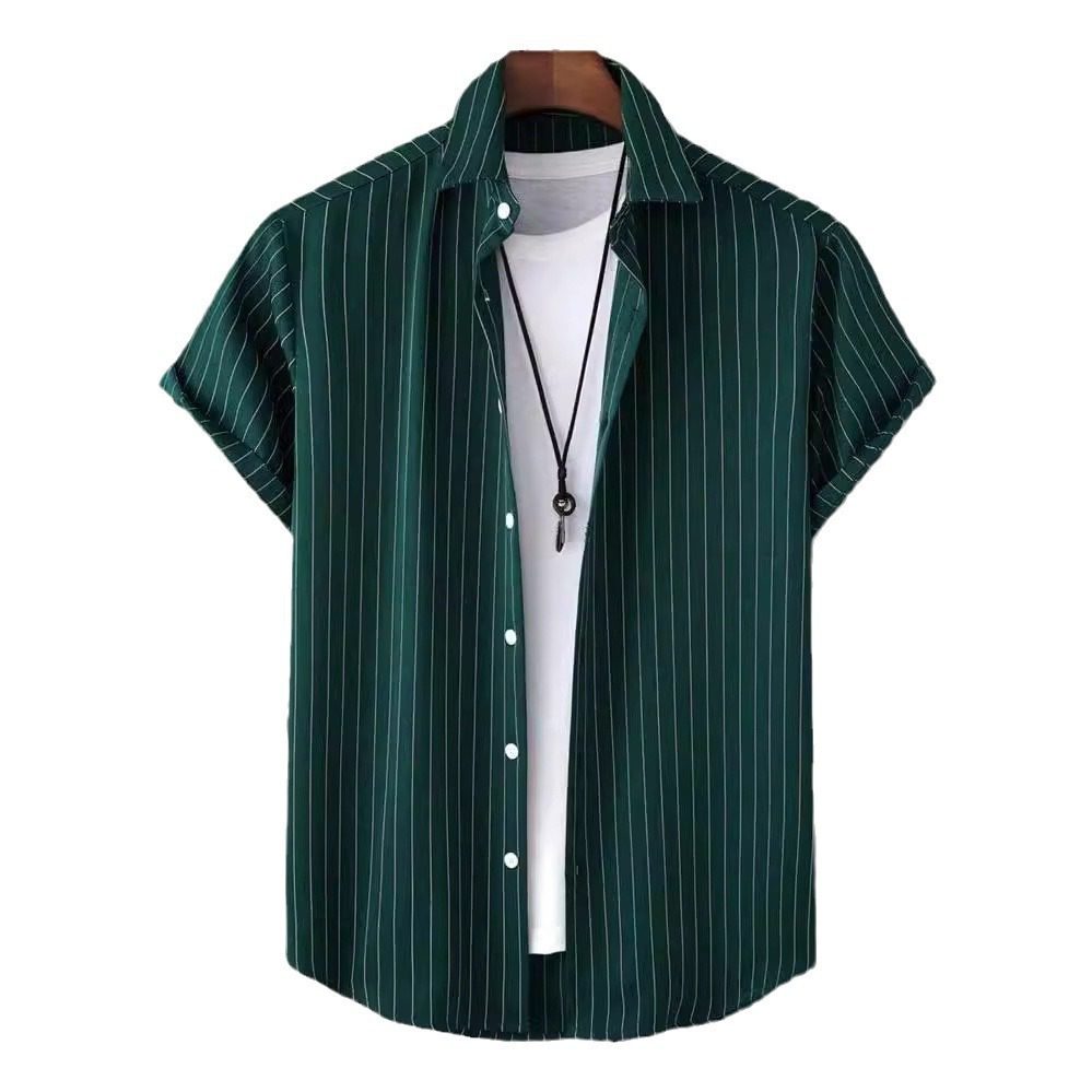 Manfinity Homme Men Striped Button Front Shirt Without Tee – Image 2