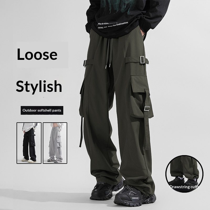 Mens Straight Leg Wide-leg Pants – Image 2