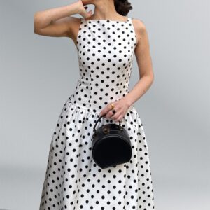 Women’s Retro Sleeveless Polka Dot Dress