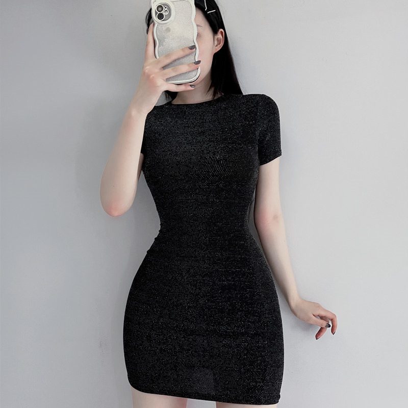 Women's Shiny Silk Slim Fit Dress – Image 2