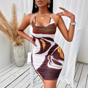 Lace-up Bodycon Sexy Strap Dress