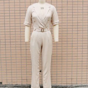 Women’s Clothing Fashion Tailored Collar Fit Slim-fit Commute Jumpsuit