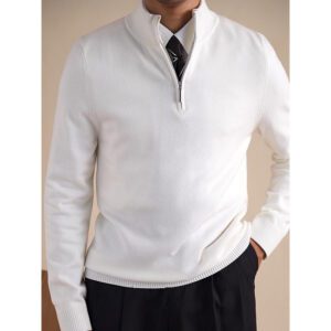 Half-turtleneck Long-sleeve Knit Sweater