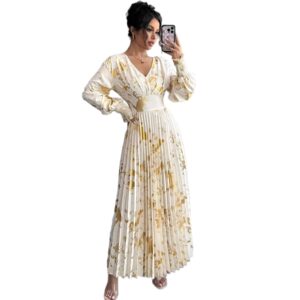 Women’s Pullover Long-sleeve V-neck Dress