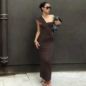 Fashionable Side-cutout Cross-strap Dress