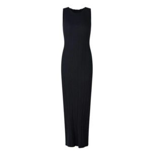 Retro Sleeveless Knitted Vest Women’s Waist-Cinching Slimming Sheath Dress