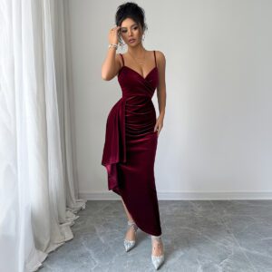Women’s Solid-Color Casual Elegant Slip Dress