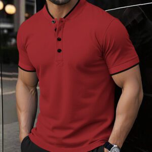 Mens Versatile Casual Short-sleeve Top