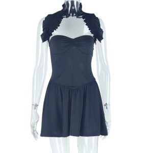 Women’s Halter-neck Short Sleeveless Dress