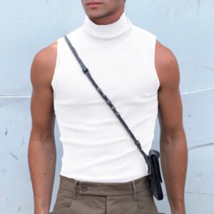 Mens Fashionable Solid-Color Sleeveless Base Layer Tank Top