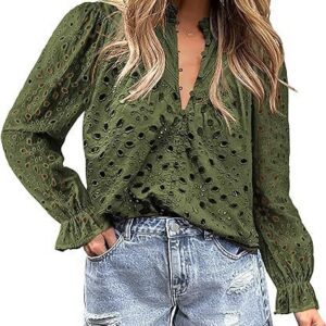 Women’s Autumn Top Fashion Horn Long Sleeve Casual