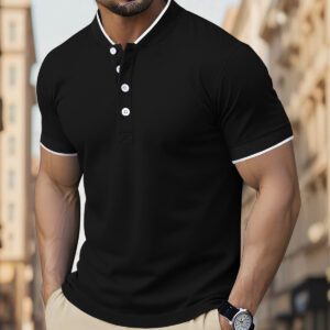 Mens Versatile Casual Short-sleeve Top