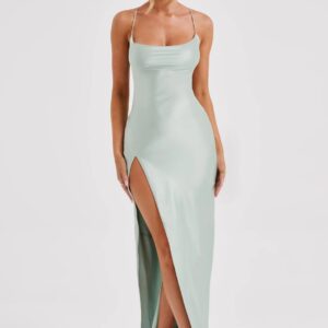 Women’s Slit Satin Slip Dress