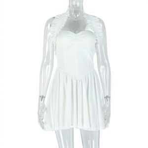 Women’s Halter-neck Short Sleeveless Dress