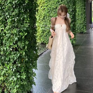 Beach-style Bra Pads A-line Skirt