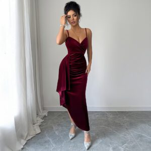 Women’s Solid-Color Casual Elegant Slip Dress
