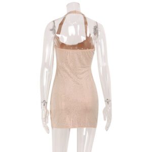 New Temperament Spicy Girl Tight Body Hot Drill Dress Skirt