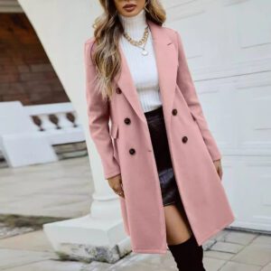 Women’s Woolen Coat Coat Double Breasted Autumn And Winter