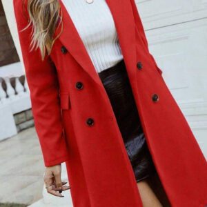 Women’s Woolen Coat Coat Double Breasted Autumn And Winter